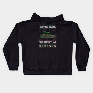 Funny Ugly Sweater - Driving Home For Christmas - E500 Car Kids Hoodie